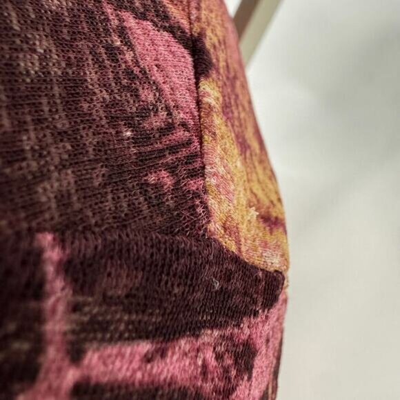 Y2k Mesh Sheer Baby Tee T-Shirt Floral V-Neck Large Karen Kane - Picture 4 of 7